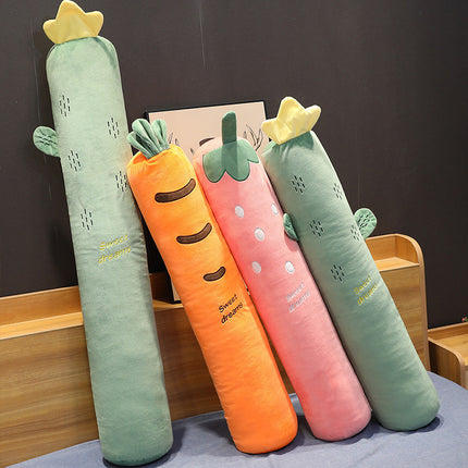 Super Fun Cylindrical Plush Pillows – Carrot, Strawberry and Cactus Designs 🥕🍓🌵