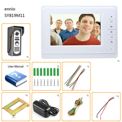 ENNIO 7-Inch Video Doorbell Intercom – Night Vision & Rainproof | Ikeame