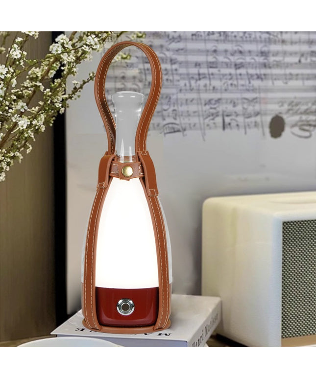 Portable Wine Decanter Lamp – LED Touch Dimming Light with Optional Leather Strap (8 Base Colours)