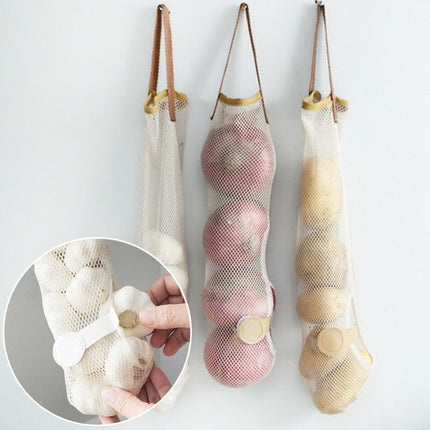 Long Storage Net Bag with Handle – Pastoral Kitchen Fruit & Veg Storage
