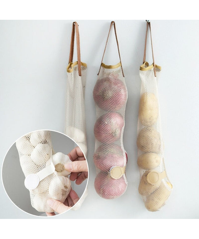 Long Storage Net Bag with Handle – Pastoral Kitchen Fruit & Veg Storage
