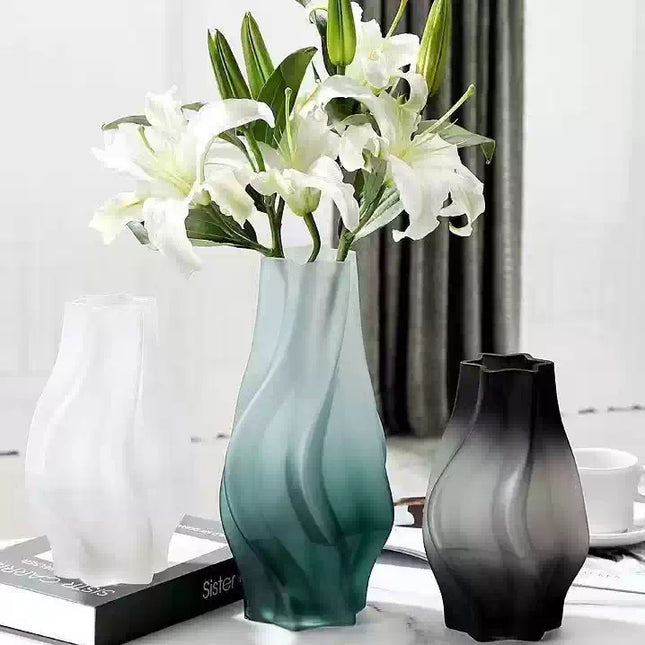 Creative Colored Frosted Glass Vase