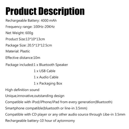 Skull Bluetooth Speaker | Wireless Portable Rechargeable Speaker