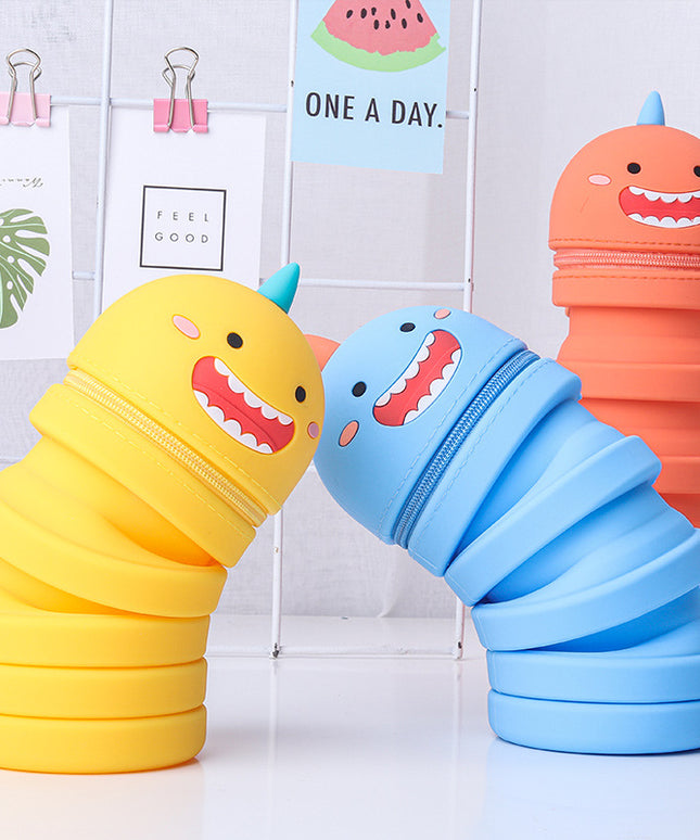 Cute Silicone Retractable Pen Holder – Expandable Desk Organiser