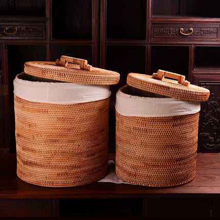 Vietnamese Rattan Woven Laundry & Storage Basket