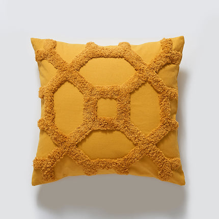 Bohemian Handmade Tufted Cushion Cover | Indian Cotton Cushion 45x45