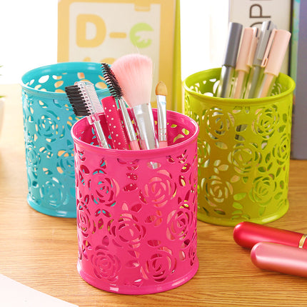 🌈 Colourful Metal Pen Holder – Fun Desk Organiser