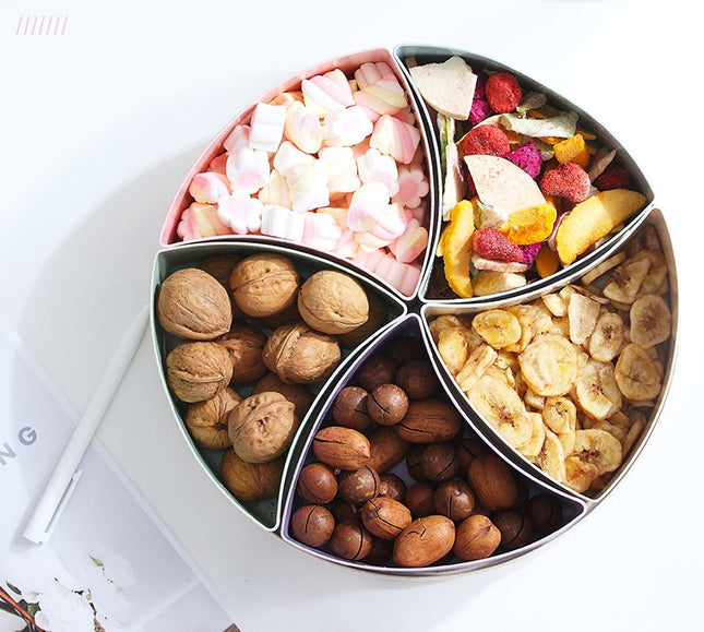 Wheat Straw Serving Platters 🍽️ – Square (4 Compartments) or Round (5 Compartments)