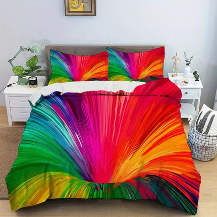 Rainbow Bedding Set | Optical Illusion Duvet Cover