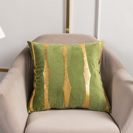 Golden Stripe Cushion Cover – 45x45cm in Beige or Brown