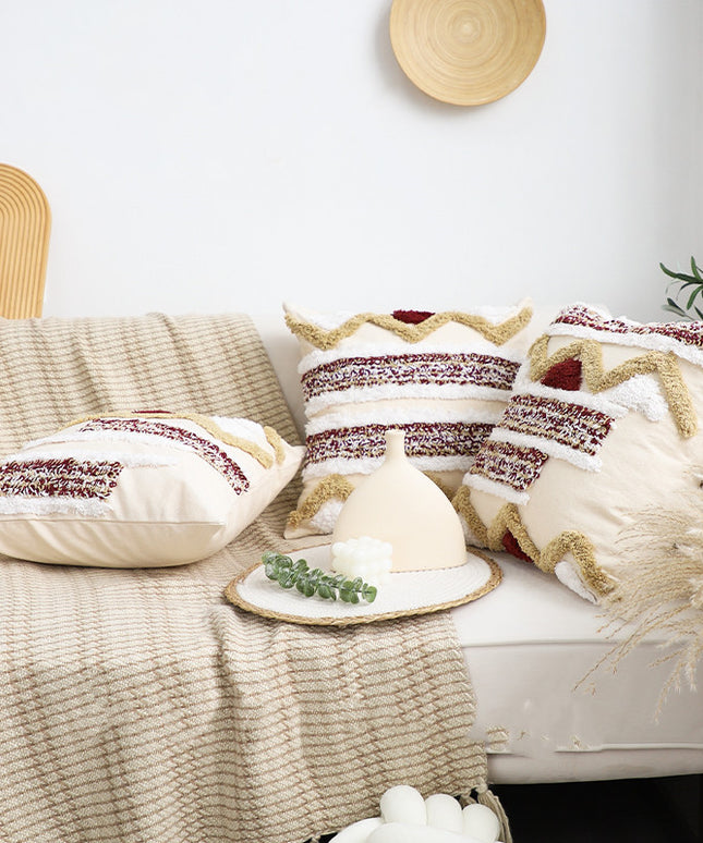 Geometric Art Cushion | Square Throw Pillow for Sofa & Bay Window