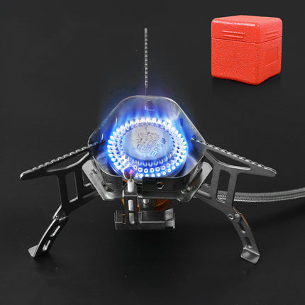 Outdoor Portable Windproof Camping Stove – 3-Headed Butane Furnace | 2-Minute Boil Time