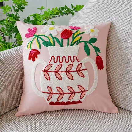 Pastoral Yellow Floral Cushion Cover – 45x45cm 🌼💛