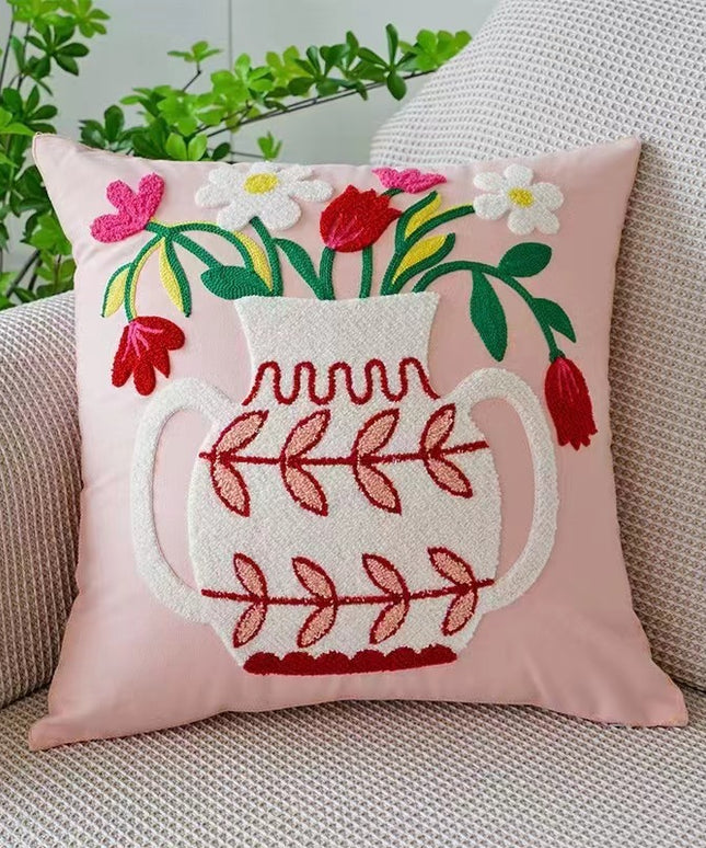 Pastoral Yellow Floral Cushion Cover – 45x45cm 🌼💛
