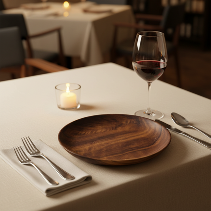 Luxury Dark Wood Plates & Serving Trays – Handcrafted Dinnerware | 11–20 cm