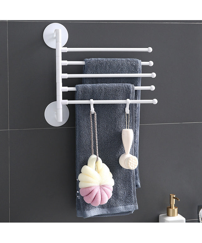Bathroom Bathroom Folding Simple Punch-free Towel Rack