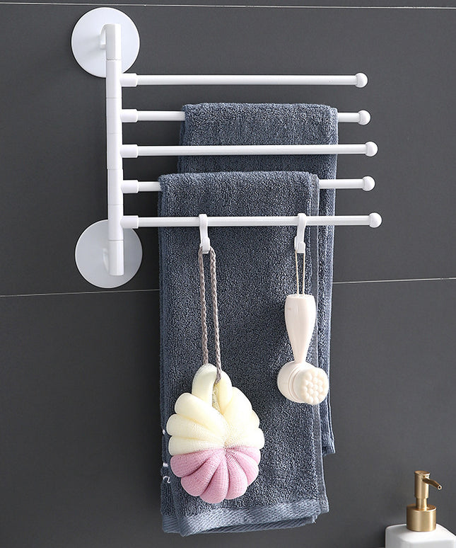 Bathroom Bathroom Folding Simple Punch-free Towel Rack