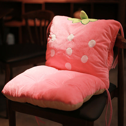 Cute Animal Seat Cushion with Backrest | Plush Chair Hugger