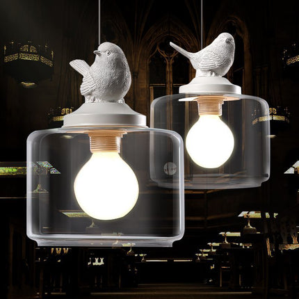 Light Luxury Designer Bird Pendant Light – Glass | Adjustable 1.5m