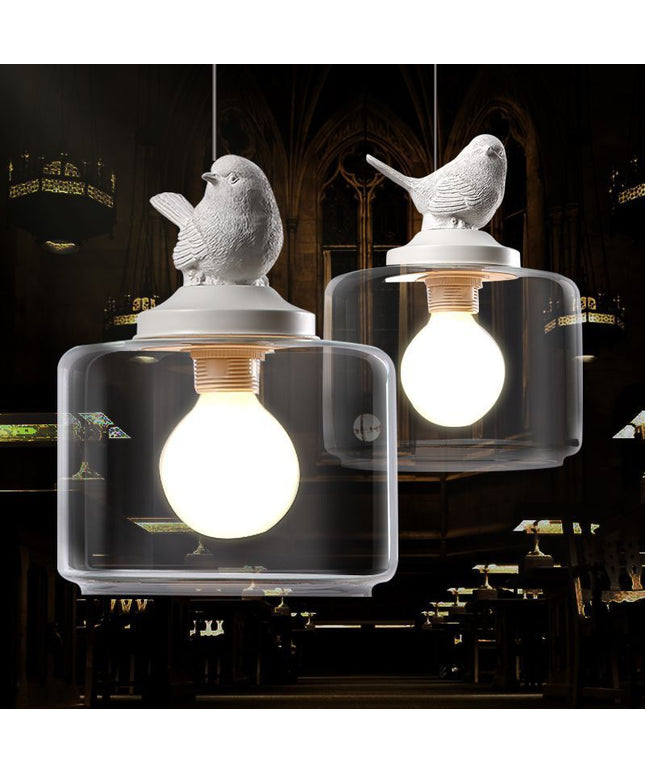 Light Luxury Designer Bird Pendant Light – Glass | Adjustable 1.5m