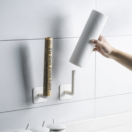 Nail-Free Wall Hooks – White ABS | Damage-Free Hanging Solution