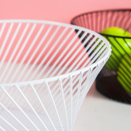 Wrought Iron Fruit Basket 🖤🤍 – Minimalist Black or White