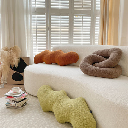 Sculptural Knot Cushion | Wavy & Twist Sofa Pillow