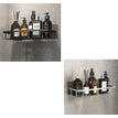3 - Wall shelf single layer - black & silver (2pck)