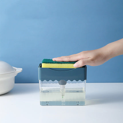 2-in-1 Kitchen Soap Dispenser with Sponge – Cleaning Box | Ikeame