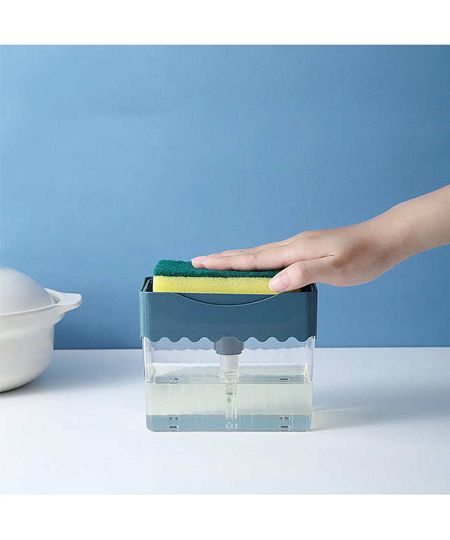 2-in-1 Kitchen Soap Dispenser with Sponge – Cleaning Box | Ikeame