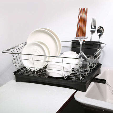 Countertop Dish Draining Rack – Stainless Steel Kitchen Organiser | Ikeame