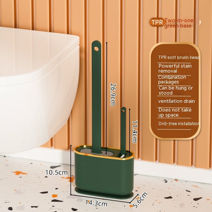Wall-Mounted Silicone Toilet Brush | Flexible No Dead Angle Cleaning – Ikeame
