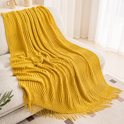 Nordic Tassel Throw Blanket | Luxury Sofa Cover Throw