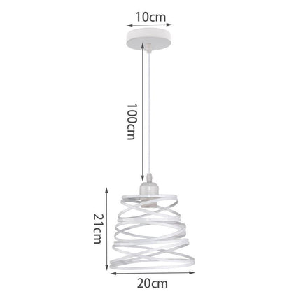 Spring Chandelier – Nordic Retro Iron Droplight (Black or White)
