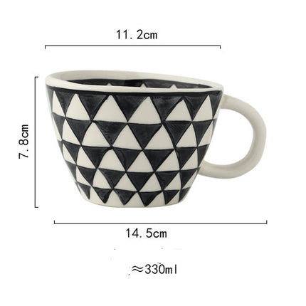 Nordic Irregular Mug | Geometric Ceramic Coffee Cup