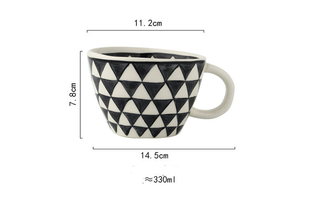 Nordic Irregular Mug | Geometric Ceramic Coffee Cup