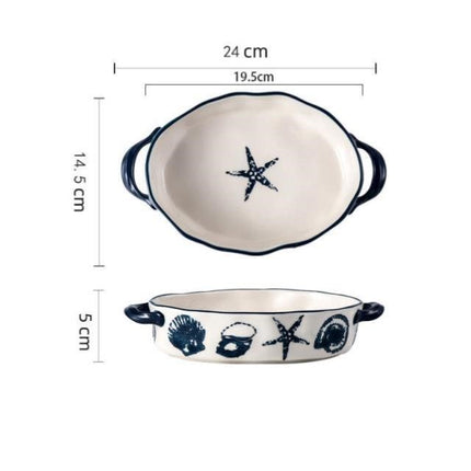 Creative Ceramic Cutlery Household Oven Special Baking Pan