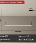 Black 90CM Tri color dimming