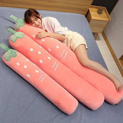 Super Fun Cylindrical Plush Pillows – Carrot, Strawberry and Cactus Designs 🥕🍓🌵