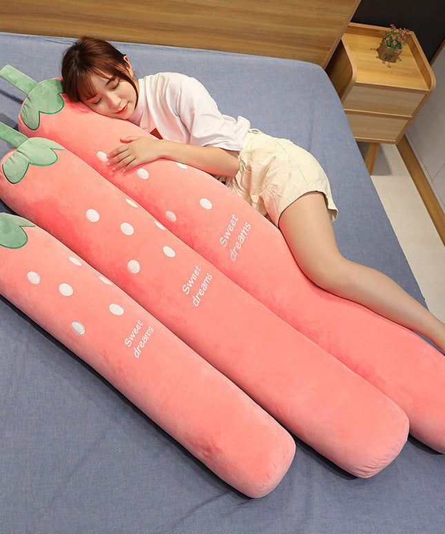 Super Fun Cylindrical Plush Pillows – Carrot, Strawberry and Cactus Designs 🥕🍓🌵