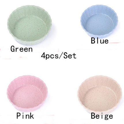 Wheat Straw Seasoning Dishes 🌾 – Pack of 4