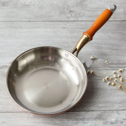20cm Copper Smokeless Wok – Non-Stick, Fast-Heating Stir-Fry Pan