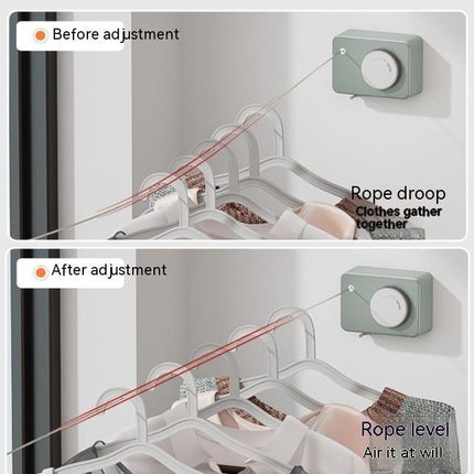 Invisible Retractable Clothesline Indoor Punch-free Bathroom Bathroom Drying Rack Balcony Shrink Cool Clothes