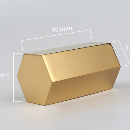 Gold Stainless Steel Hexagon Vase or Pen Holder – Minimalist Organiser