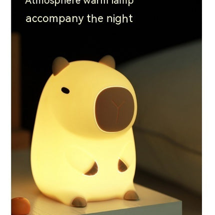Capybara Night Light – Soft Silicone Rechargeable Lamp | Ikeame