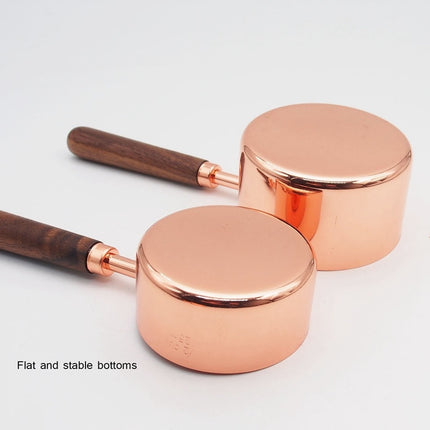 Luxury Measuring Cup Set – Stainless Steel with Copper Plating & Oak Handles | 4 Sizes