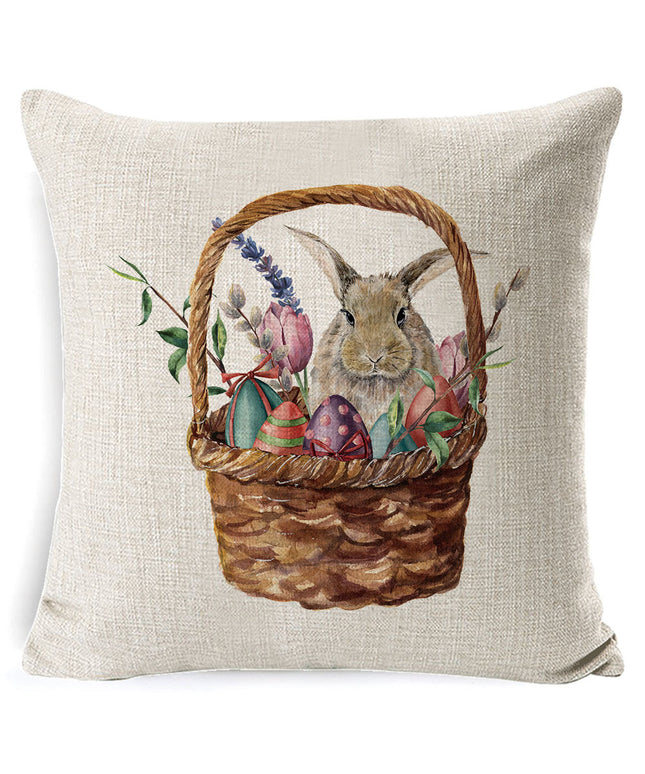 Easter Cushion Covers 45x45 | Bunny & Egg Spring Pillows