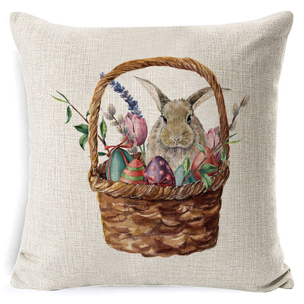 Easter Cushion Covers 45x45 | Bunny & Egg Spring Pillows