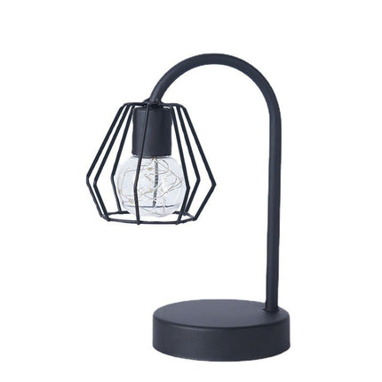 LED Wrought Iron Decorative Lamp – Modern Accent Light (Black or White, 2 Designs)
