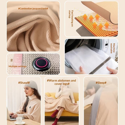 Heated Blanket Wrap | USB Graphene Electric Shawl